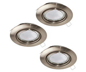 Lamper - EGLO PENETO recessed spot brushed steel 3-pack - 94408