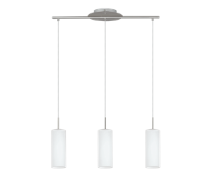 Lamper - EGLO TROY 3 long table pendant white/brushed steel - 85978