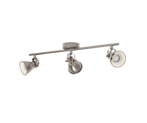 Lamper - EGLO SERAS spot rail 3L antique nickel/cream - 96554