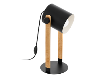 Lamper - EGLO HORNWOOD table lamp black/brown - 43519