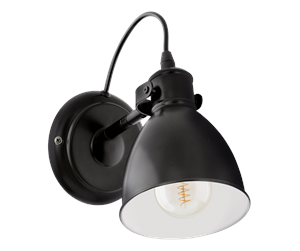 Lamper - EGLO PRIDDY wall light  black white - 49468