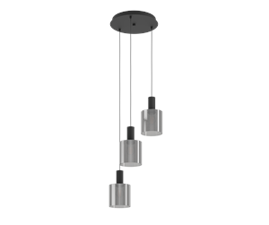 Lamper - EGLO GOROSIBA pendant light black-transparent - 98754