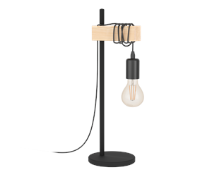 Lamper - EGLO TOWNSHEND table lamp black/brown - 43515