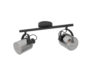 Lamper - EGLO BERREGAS 2-spot rail black-transparent - 99053