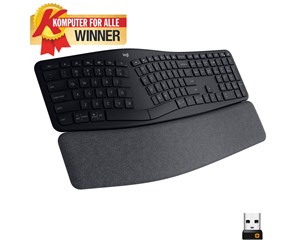 Tastatur - Logitech ERGO K860 Wireless Ergonomic - UK - Tastatur - Engelsk - Storbritannia - Svart - 920-010107