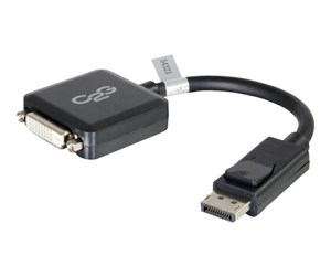 Kabler og ledninger - C2G DisplayPort to DVI-D Adapter Converter - Single Link DVI-D Video Adapter M/F - Black - video adapter - 20 cm - 84321