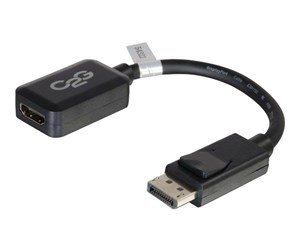 Kabler og ledninger - C2G 20cm DisplayPort to HDMI Adapter - DP Male to HDMI Female - Black - DisplayPort cable - 20 cm - 84322