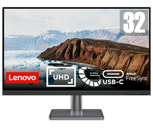 Skjerm - 32" Lenovo L32P-30 - 3840x2160 - IPS - 75W UBS-C - 66C9UAC1EU