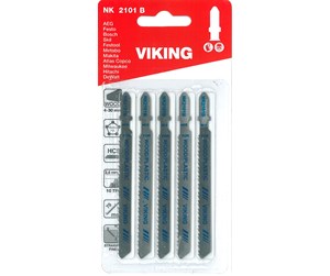 Verktøy - Viking Jigsaw Blades 2101B card of 5 blades - 5701604210127