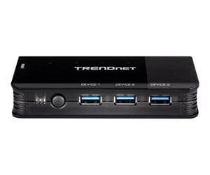 USB-hub - TRENDnet TK-U404 - hub - 8 ports USB-hub - 8 porter - Svart - TK-U404