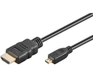 Skjermkabel - Pro HDMI - Micro HDMI 2.0 - Skjermkabel - 5m - Svart - MHDMI20B-5