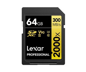 Minnekort - Lexar Professional Gold 2000x SD - 300MB/s - 64GB - LSD2000064G-BNNNG