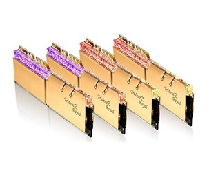 RAM - G.Skill Trident Z Royal DDR4-2666 - 256GB - CL19 - Octa Channel (8 pcs) - Intel XMP - Gold med RGB - F4-2666C19Q2-256GTRG