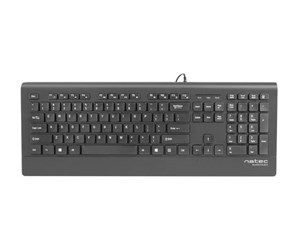 Tastatur - Natec Barracuda - keyboard - US - black - Tastatur - Amerikansk Engelsk - Svart - NKL-0876