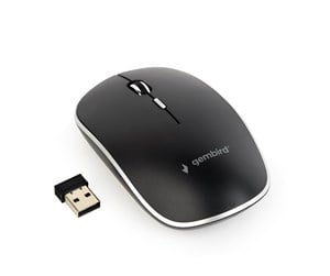 Mus - Gembird Silent wireless optical mouse - USB-A receivcer - Mus - Optisk - 4 - Svart - MUSW-4BS-01