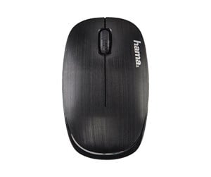 Mus - Hama MW-110 - mouse - 2.4 GHz - black - Mus - Optisk - 3 knapper - Svart - 00182618