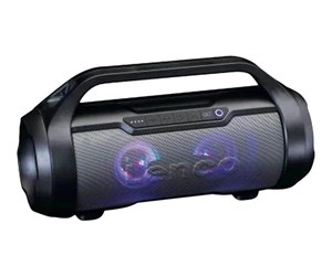 Bærbare festhøyttalere - Lenco SPR-070BK - Splashproof Bluetooth® speaker met FM radio USB SD and Party Lights - SPR-070BK