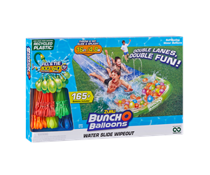 Vannlek - Bunch O Balloons Water slide Double lanes incl. 200 water balloons Fast Fill4.8 Meter - LIN60179