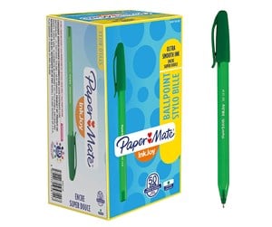 Skrive- & Tegneverktøy - Paper Mate InkJoy 100ST Ballpoint Pens | Medium Point (1.0 mm) | Green | 50 Count - S0957150