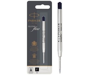 Skrive- & Tegneverktøy - Parker Ballpoint Pen Refill | Fine Tip | Black QUINKflow Ink | 1 Count - S0909400