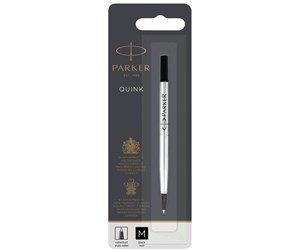 Skrive- & Tegneverktøy - Parker Rollerball Pen Refill | Medium Point | Black QUINK Ink | 1 Count - S0881230