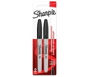 Skrive- & Tegneverktøy - Sharpie Permanent Markers | Fine Point | Black | 2 Count - 1985860