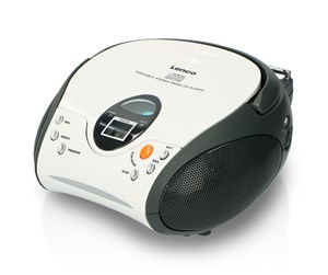 CD-spiller - Lenco SCD-24 portable FM radio/CD player - White/Black - SCD-24 white