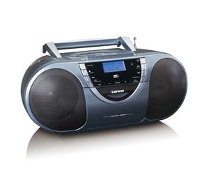 DAB, nettverks- og klokkeradio - Lenco SCD-6800GY - Boombox with DAB+ FM radio and CD/ MP3 player - DAB/DAB+/FM - Stereo - Grå - SCD-6800GY