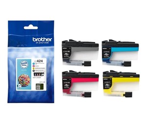 Printertilbehør blekk/toner - Brother 4-Pack (Black Yellow Cyan Magenta) original - ink cartridge - Blekkpatron - LC424VAL