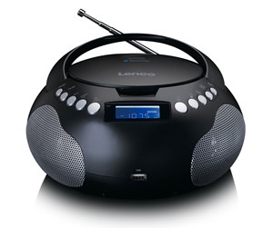 CD-spiller - Lenco SCD-331BK - Portable Radio/CD/MP3 player with USB and Bluetooth® - Black - SCD-331BK