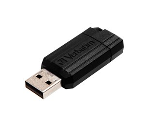 Minnepenn - Verbatim PinStripe - Svart - 128GB - Minnepenn - 49071