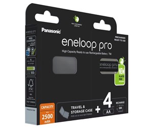 Batteri - Panasonic eneloop pro BK-3HCDEC4BE battery - 4 x AA type - NiMH - BK-3HCDEC4BE