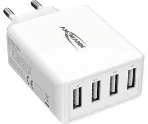 Mobil - Adaptere og ladere - ANSMANN HOME CHARGER HC430 USB- LADER / NETDEL 4 USB-PORTE - 1001-0113