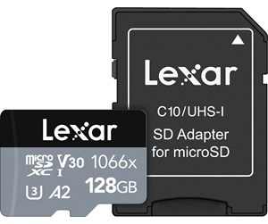 Minnekort - Lexar Professional SILVER 1066x MicroSD/SD - 160MB/s - 128GB - LMS1066128G-BNANG