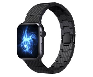 Smartklokke - Tilbehør - PITAKA Apple Watch Carbon Fiber Link Bracelet Band Modern 38/40mm - AWB1001