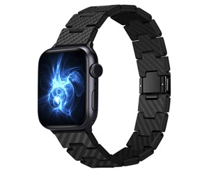 Smartklokke - Tilbehør - PITAKA Apple Watch Carbon Fiber Link Bracelet Band Retro 42/44mm - AWB1004