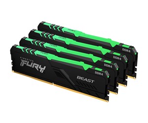 RAM - Kingston FURY Beast RGB DDR4-2666 C16 QC - 64GB - KF426C16BB1AK4/64