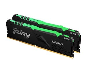 RAM - Kingston FURY Beast RGB DDR4-3000 C15 DC - 16GB - KF430C15BBAK2/16