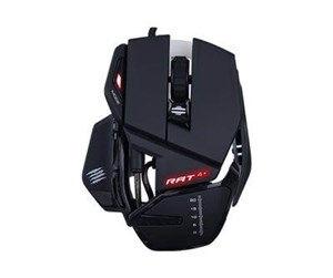 Mus - Mad Catz R.A.T. 4+ optisk spillmus - Gaming mus - Optisk - 9 - Svart - MR03MCINBL000-0