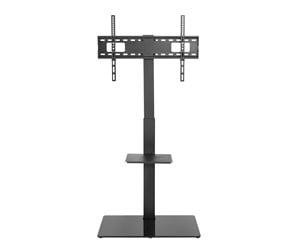 Veggmontering, AV-braketter & AV-møbler - Alterzone Slim 7g stativ med glassfot for 37 - 70" TV-er, svart 40 kg Up to 600 x 400 mm - ALZTVSLIMGL37-70-T