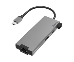 Dokkingstasjon - Hama Multiport Adapter - docking station - USB-C 3.2 Gen 1 - HDMI - GigE - 00200109