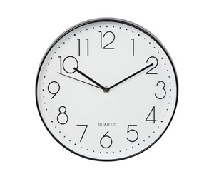 Dekorasjon - Hama "Elegance" - clock - quartz - wall mountable - 30 cm - white - frame: black - 00186389