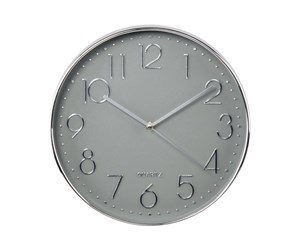 Dekorasjon - Hama "Elegance" - clock - quartz - wall mountable - 30 cm - grey - frame: silver - 00186390