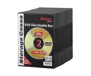 Lagrings-tilbehør - Hama DVD Slim Double-Box - 51185