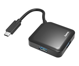 USB-hub - Hama hub - 4 ports USB-hub - 4 porter - Svart - 00200112