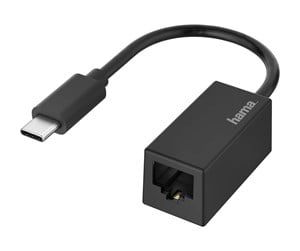 Nettverksadapter - Hama - network adapter - USB-C - Gigabit Ethernet x 1 - 00200322