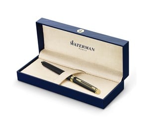 Skrive- & Tegneverktøy - Waterman Hémisphère Rollerball Pen | Matte Black with 23k Gold Trim | Fine Point | Black Ink | Gift Box - S0920750