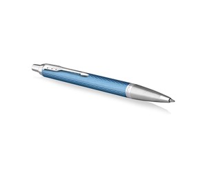 Skrive- & Tegneverktøy - Parker IM Ballpoint Pen | Premium Blue Grey with Chrome Trim | Medium Point with Blue Ink Refill | Gift Box - 2143645