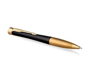 Skrive- & Tegneverktøy - Parker Urban Twist Ballpoint Pen | Muted Black with Gold Trim | Medium Point Blue Ink Refill | Gift Box - 2143640