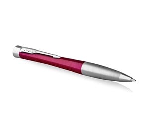 Skrive- & Tegneverktøy - Parker Urban Twist Ballpoint Pen | Vibrant Magenta with Chrome Trim | Medium Point Blue Ink Refill | Gift Box - 2143642